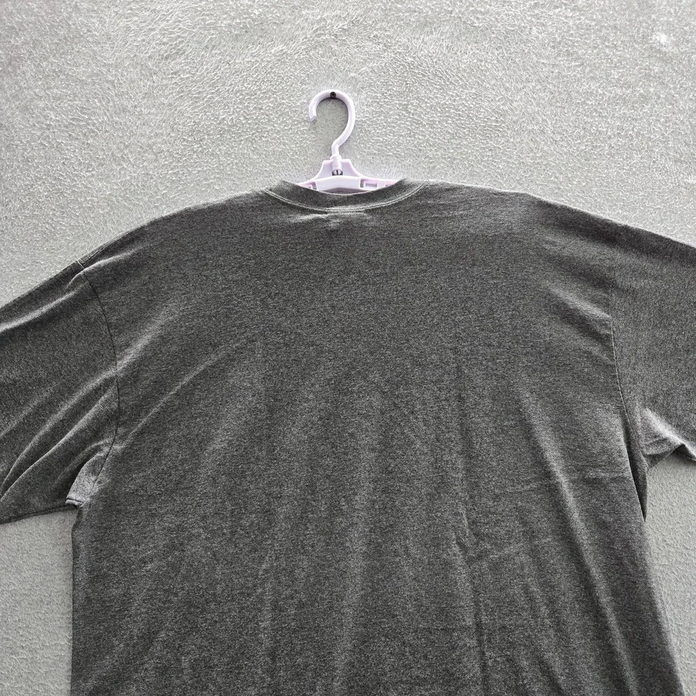 VINTAGE Nike Men Shirt XXL Gray Logo Short Sleeve Mini Swoosh Embroidered